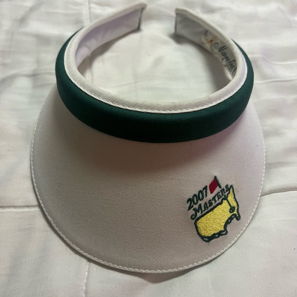 2007 Masters Magnolia White and Green Embroidered Visor